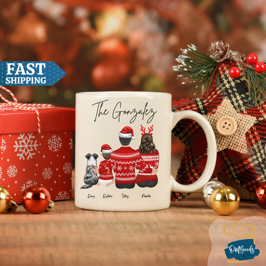 Personalized Christmas Family Coffee Mug