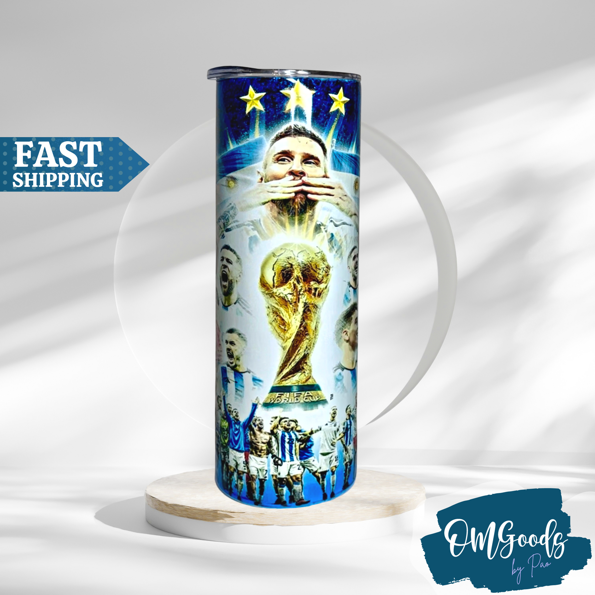 🌟Tumbler- 🌟 Messi World Cup Journey Thermos- 20OZ 🏆⚽ – Dailyn Sublima