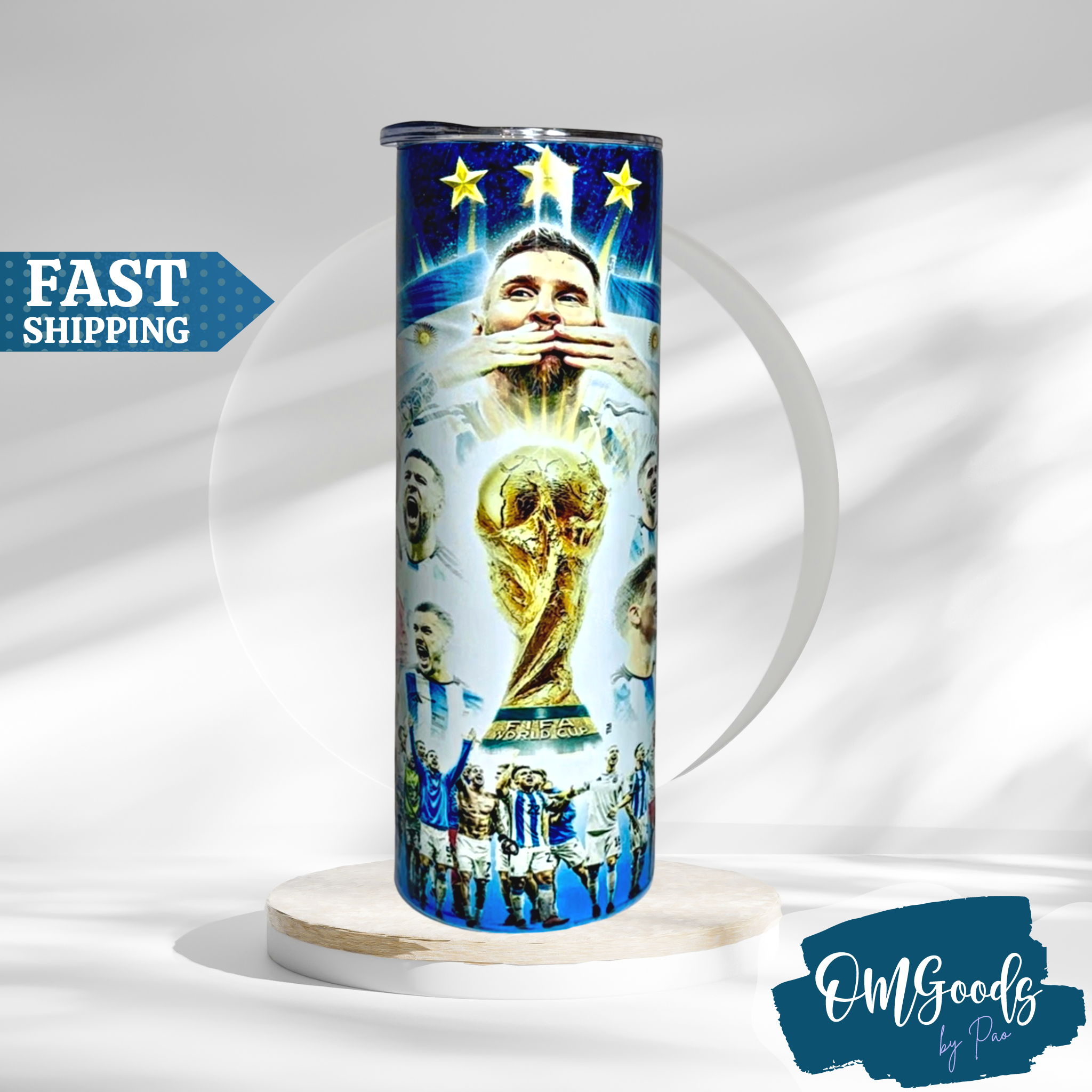 Mate Imperial The Argentino Messi World Cup Champion Limited Edition +  Stainless Steel Straw